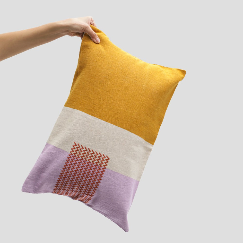 Cojín zigzag ladrillo