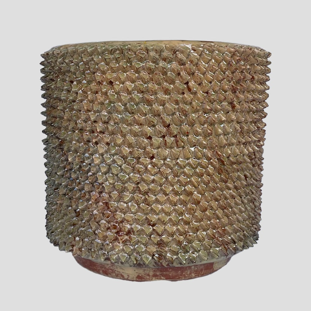 Maceta cilíndrica blanca