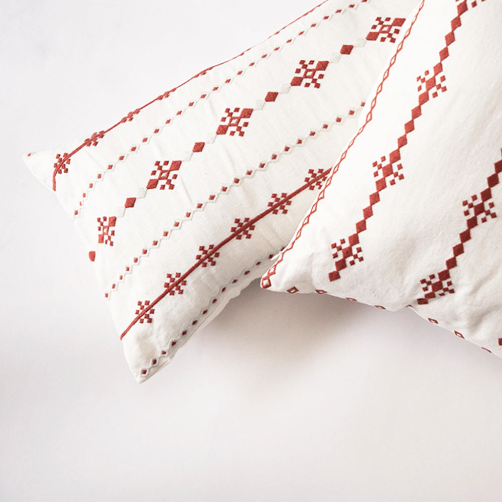 Set Cruz Limas (cojín XL ladrillo)