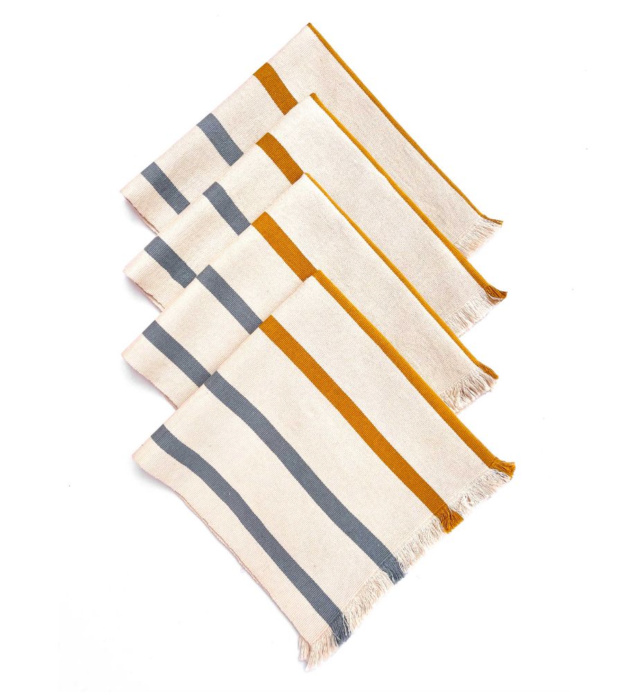 Servilleta tejida bicolor