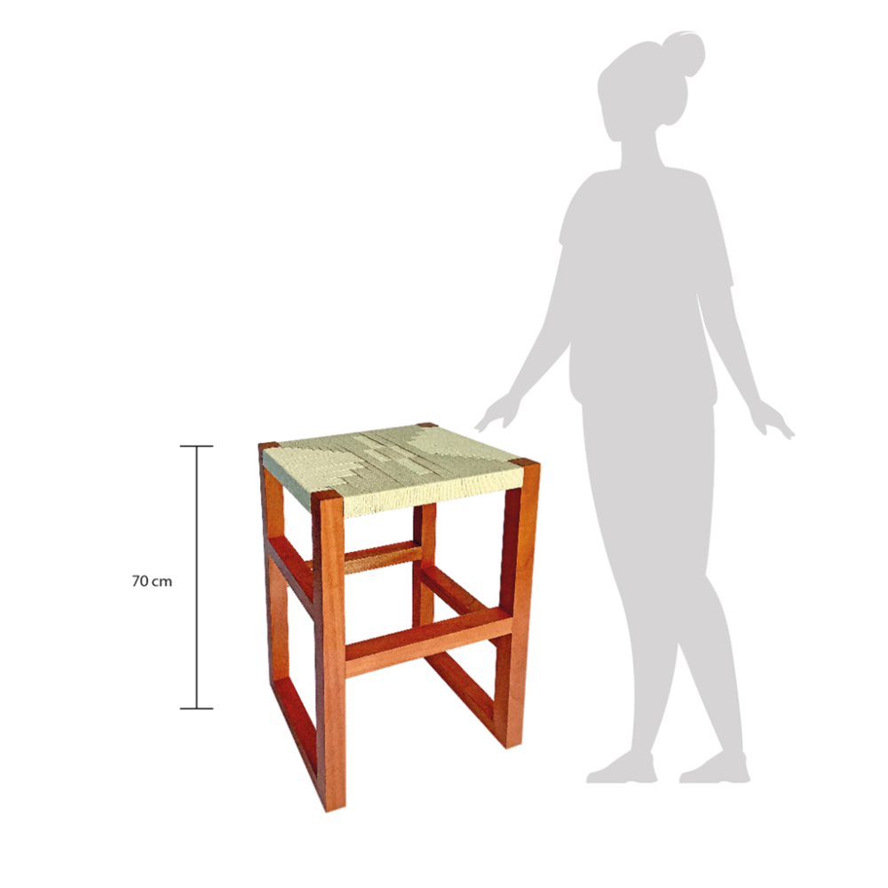 Banco de madera Texán natural