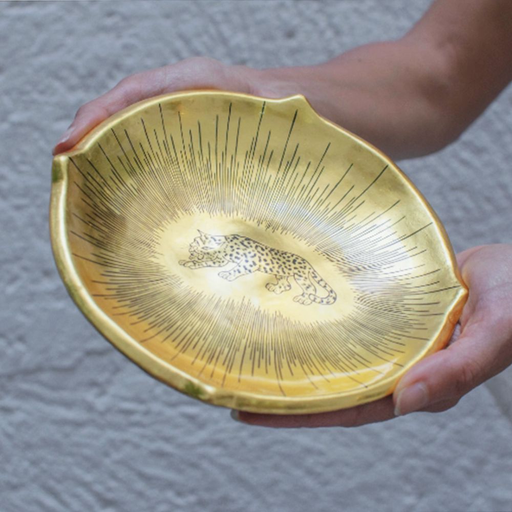 Gold Jaguar Jewelry Box