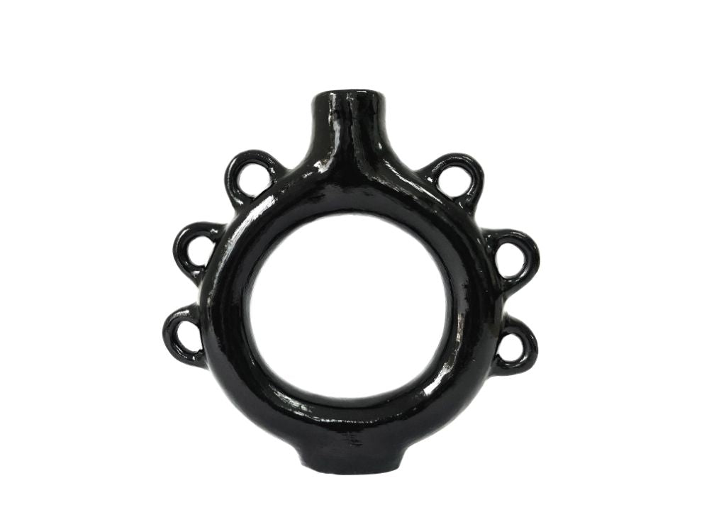 Pieza Decorativa De Barro Negro “Ciclo