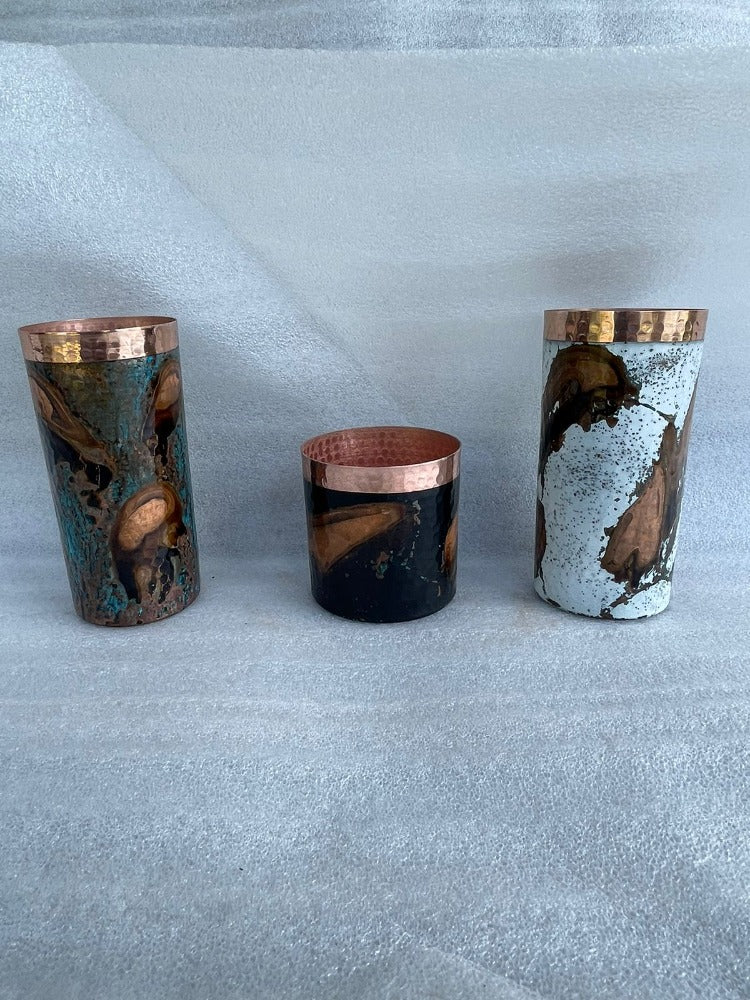Vaso 500 ml con pátina