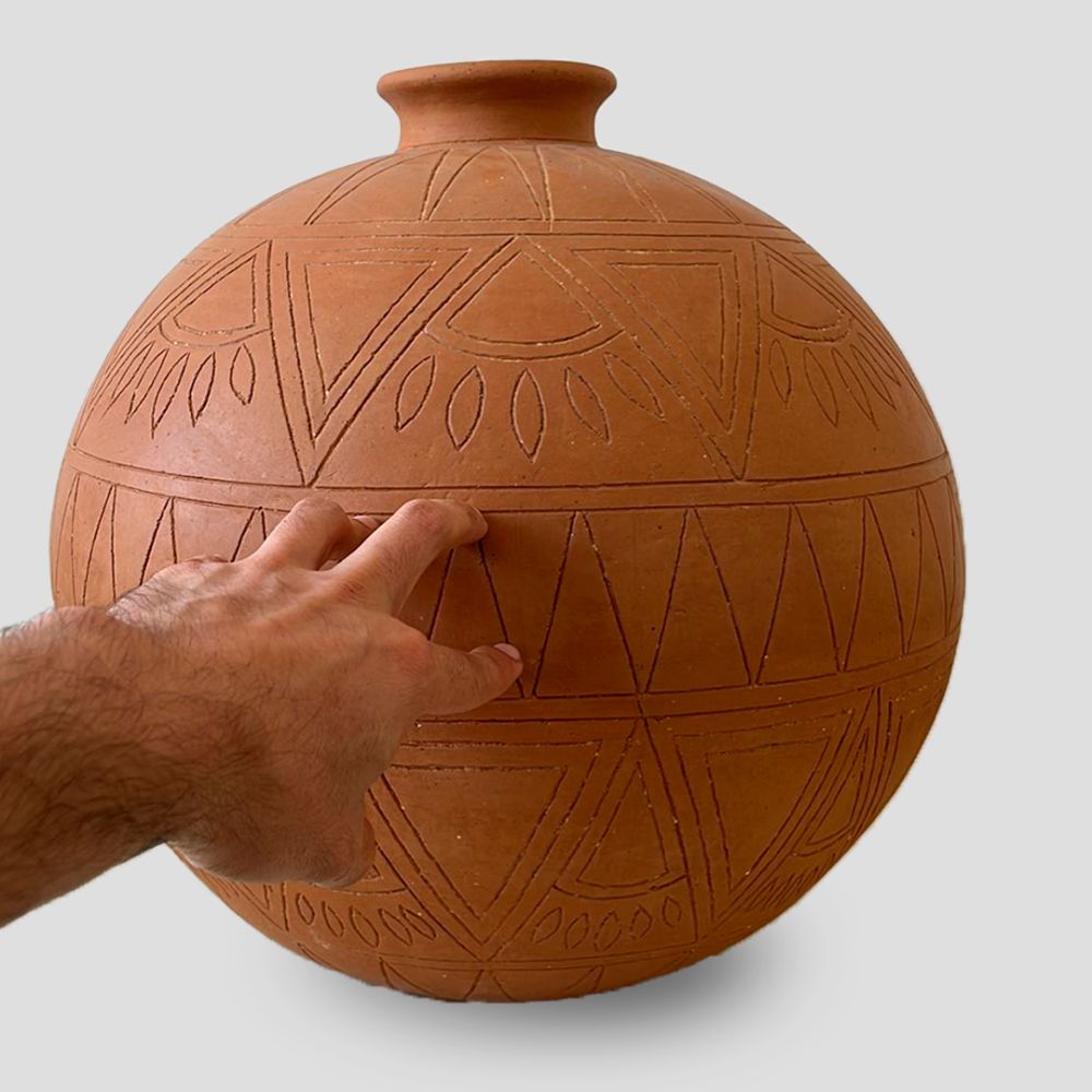 Decorated Sphere Vase
