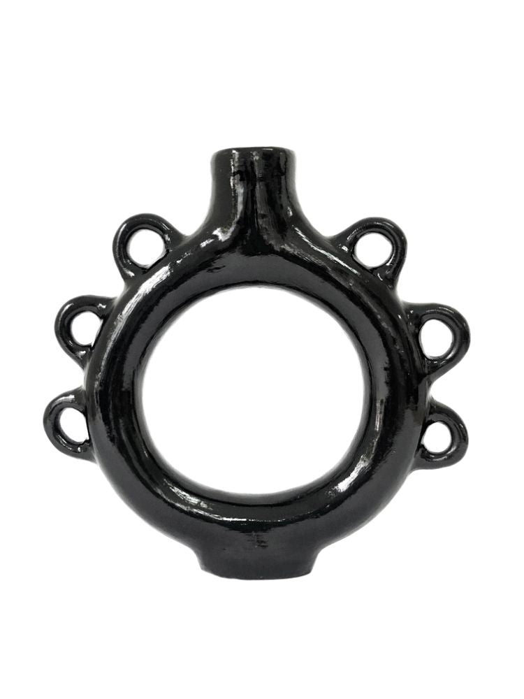 Pieza Decorativa De Barro Negro “Ciclo