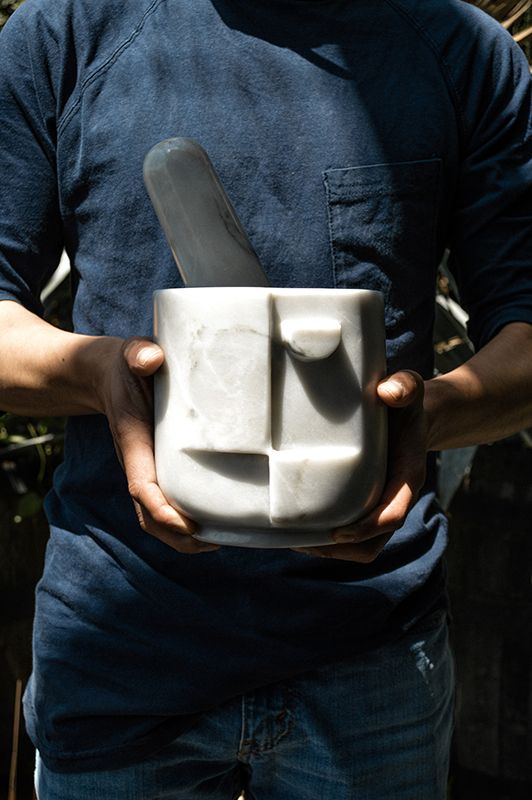 Molcajetes Tecali B2 C Mazo Mar Bco