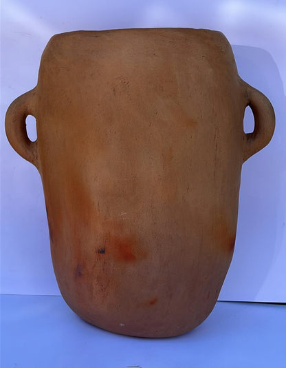 Jarrón cilindro de dos orejas