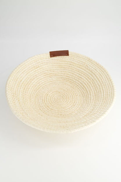 Canasta henequen con piel